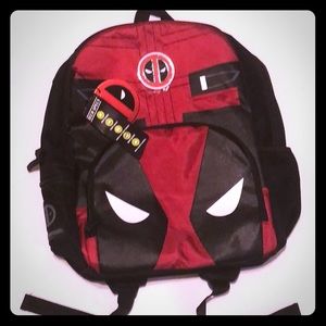 Deadpool backpack pockets zip new